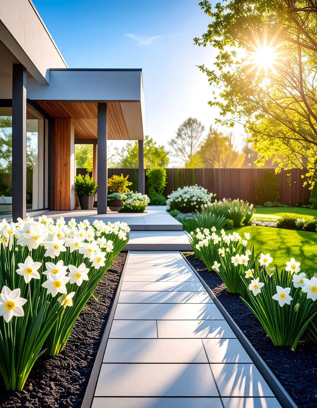 Modern Minimalist Daffodil Display - 24 Daffodil Garden Ideas