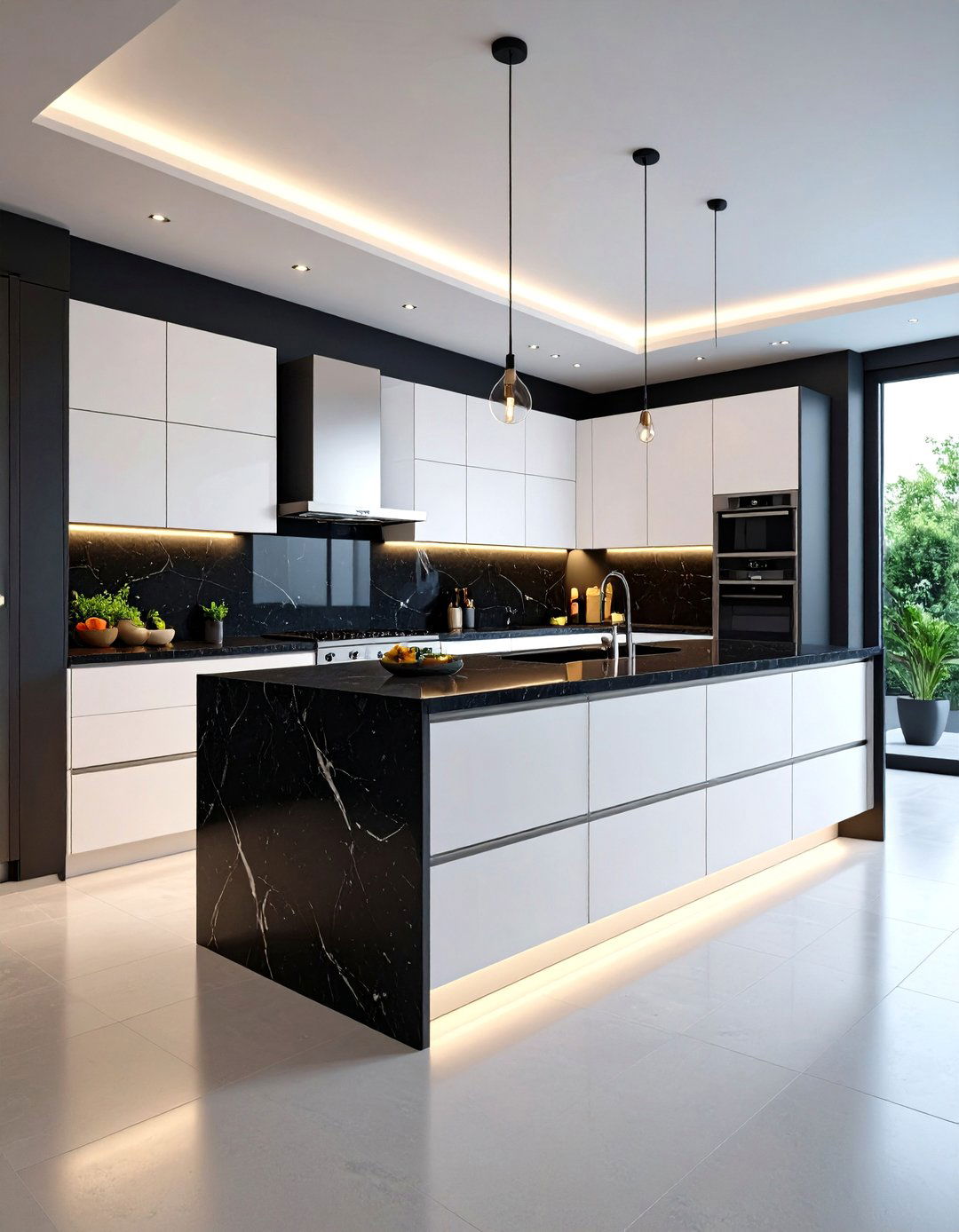 Modern Minimalist Design with Absolute Black Granite - 24 Black Granite Countertops Kitchen Ideas