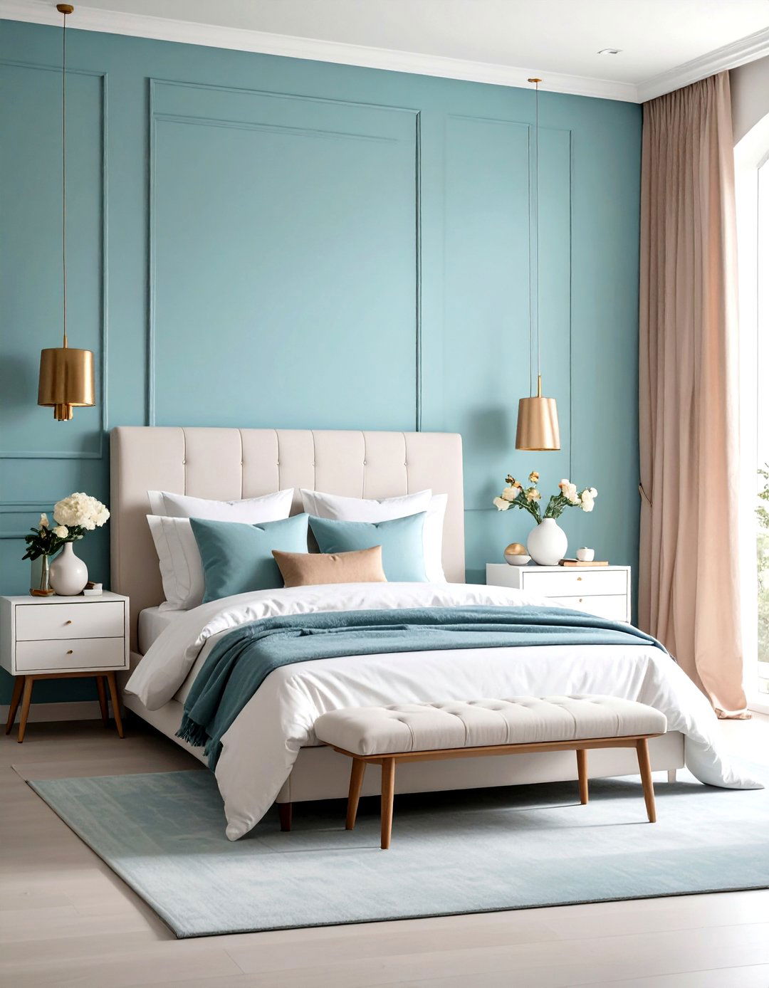 Modern Minimalist Duck Egg Blue Bedroom - 24 Duck Egg Blue Bedroom Ideas