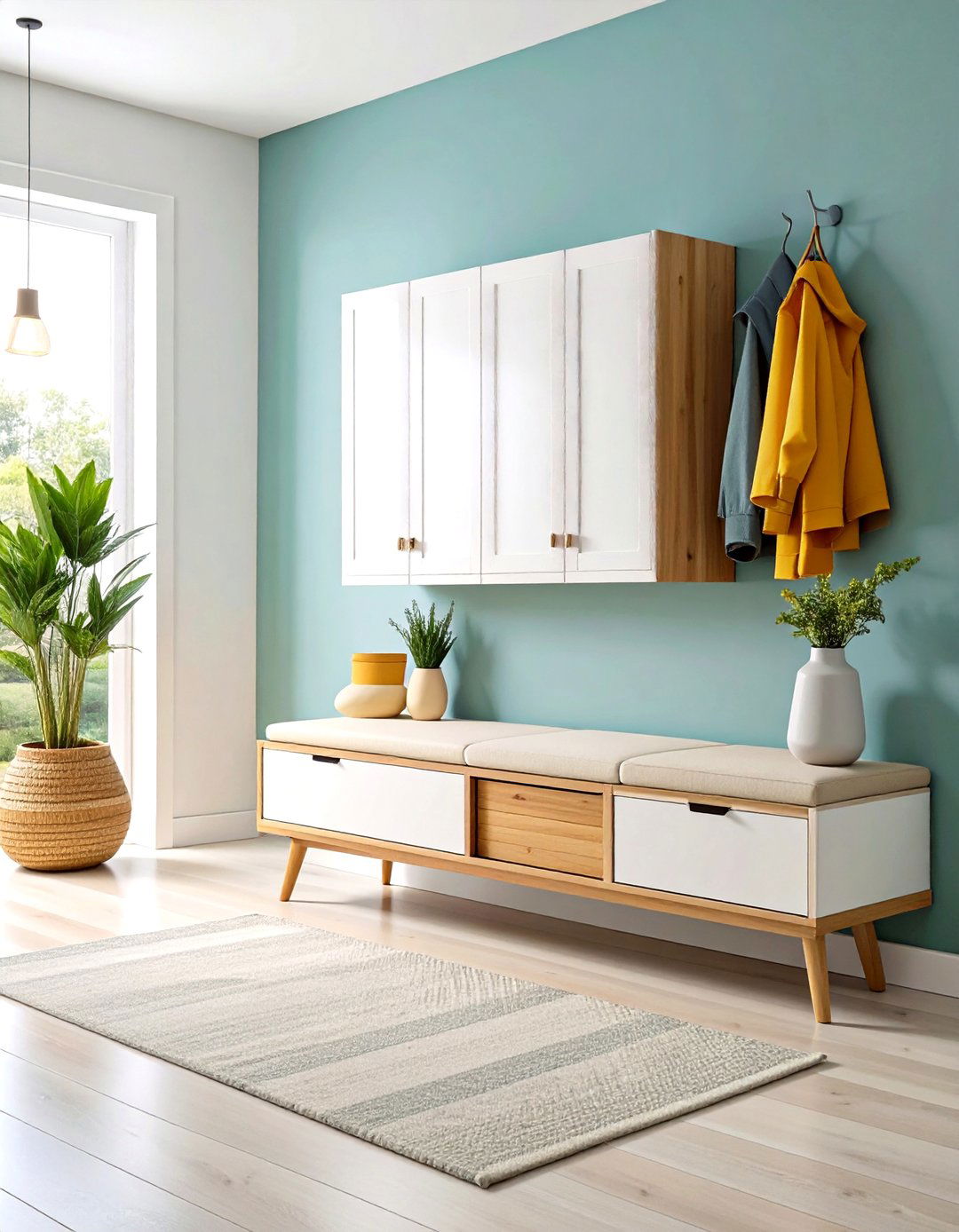 Modern Minimalist Entryway Bench - 24 Entryway Bench Ideas