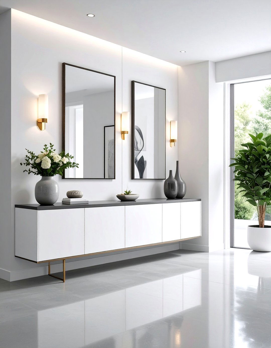 Modern Minimalist Entryway with Clean Lines - 24 Entryway Ideas