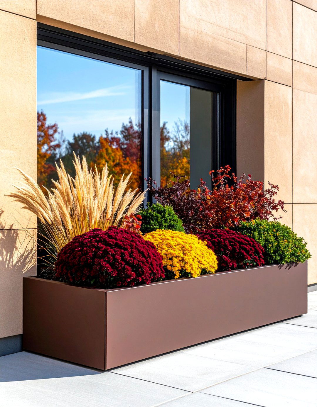 Modern Minimalist Fall - 24 Fall Window Box Ideas