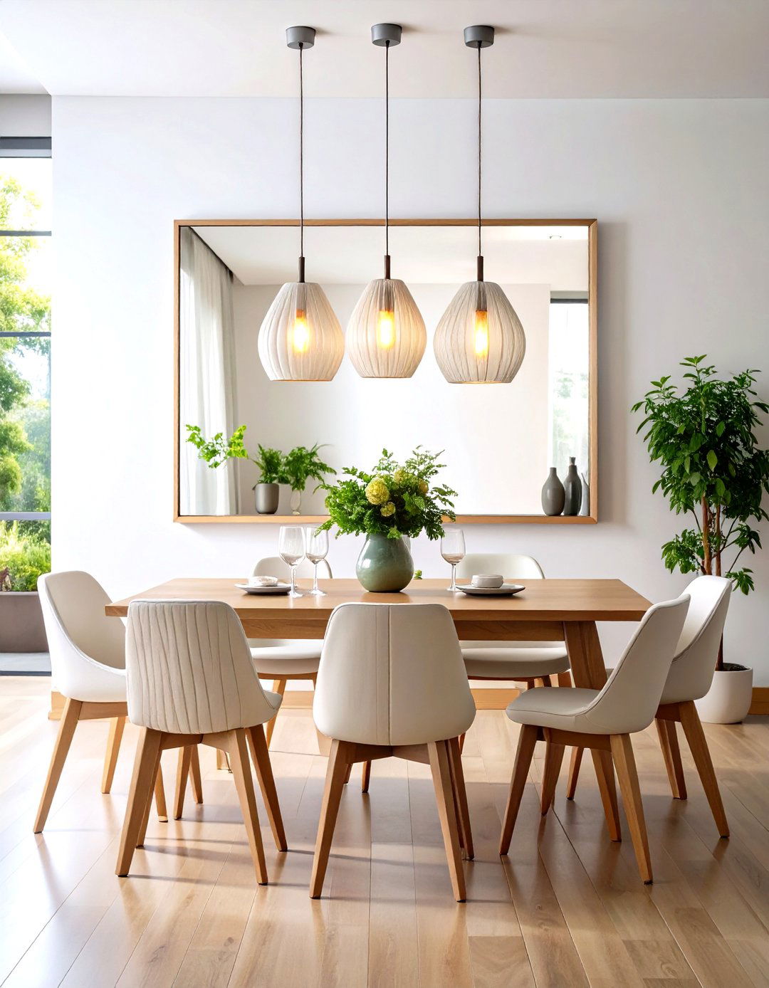 Modern Minimalist Frameless Mirrors - 24 Dining Room Mirror Ideas