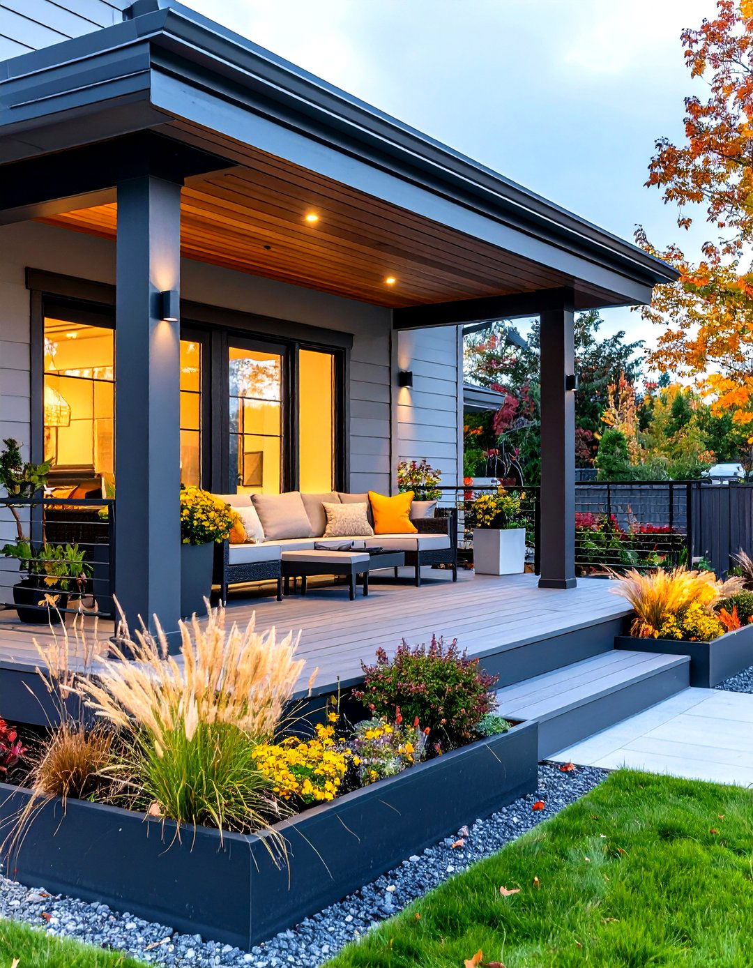 Modern Minimalist Front Porch Deck - 24 Front Porch Deck Ideas