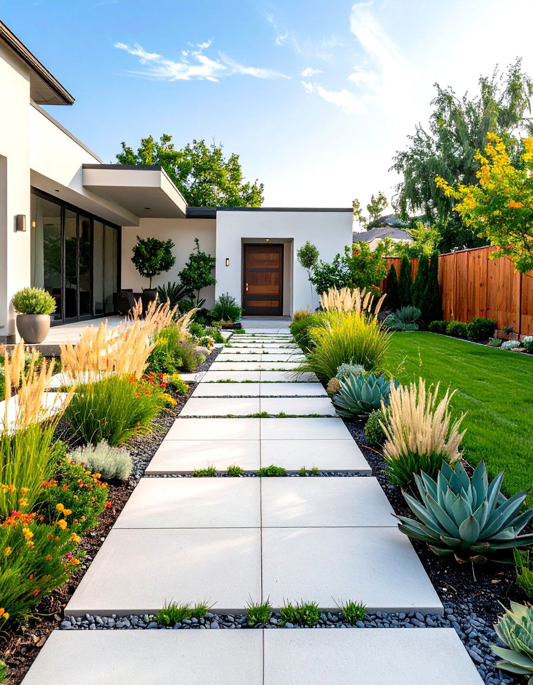 Modern Minimalist Front Yard Design - 24 Front Yard Landscaping Ideas