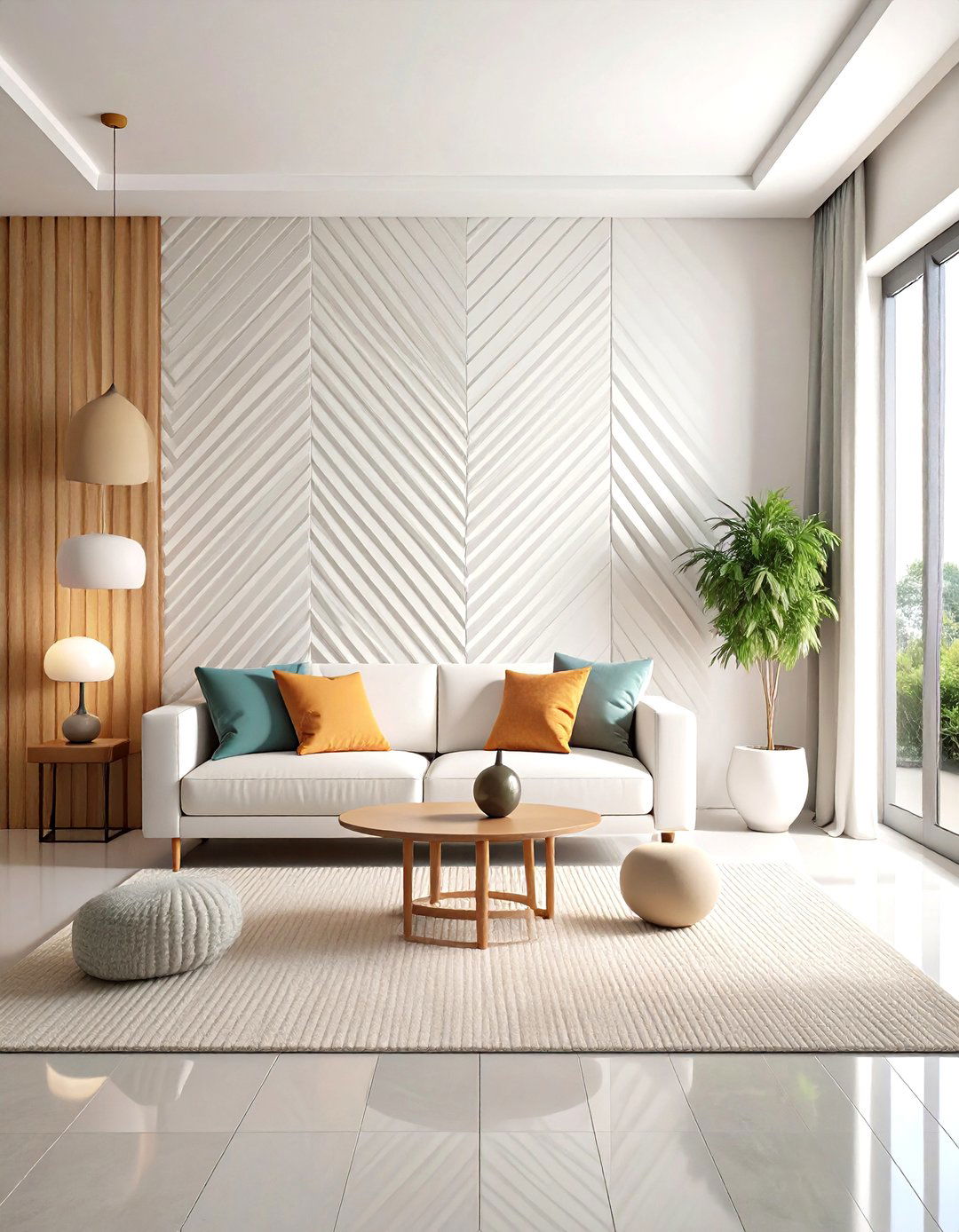 Modern Minimalist Geometric Patterns - 24 Beadboard Wall Ideas