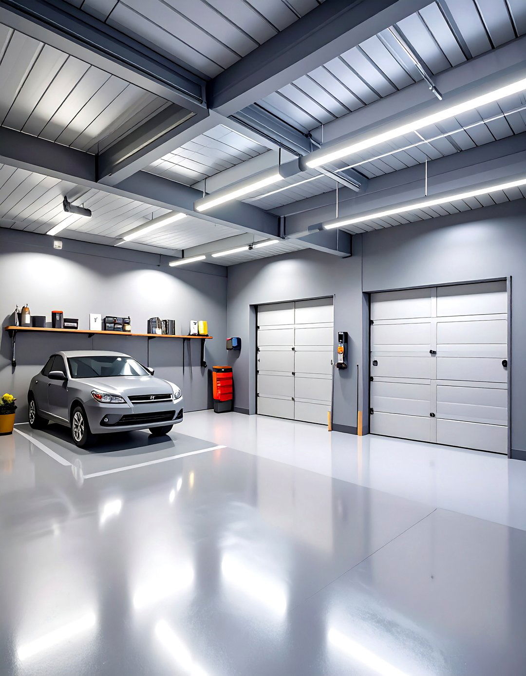 Modern Minimalist Gray Theme - 24 Garage Wall Paint Ideas
