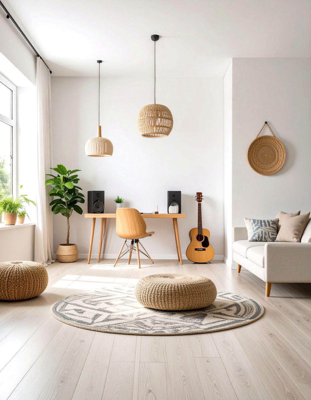 Modern Minimalist Guitar Room - 24 Guitar Room Ideas