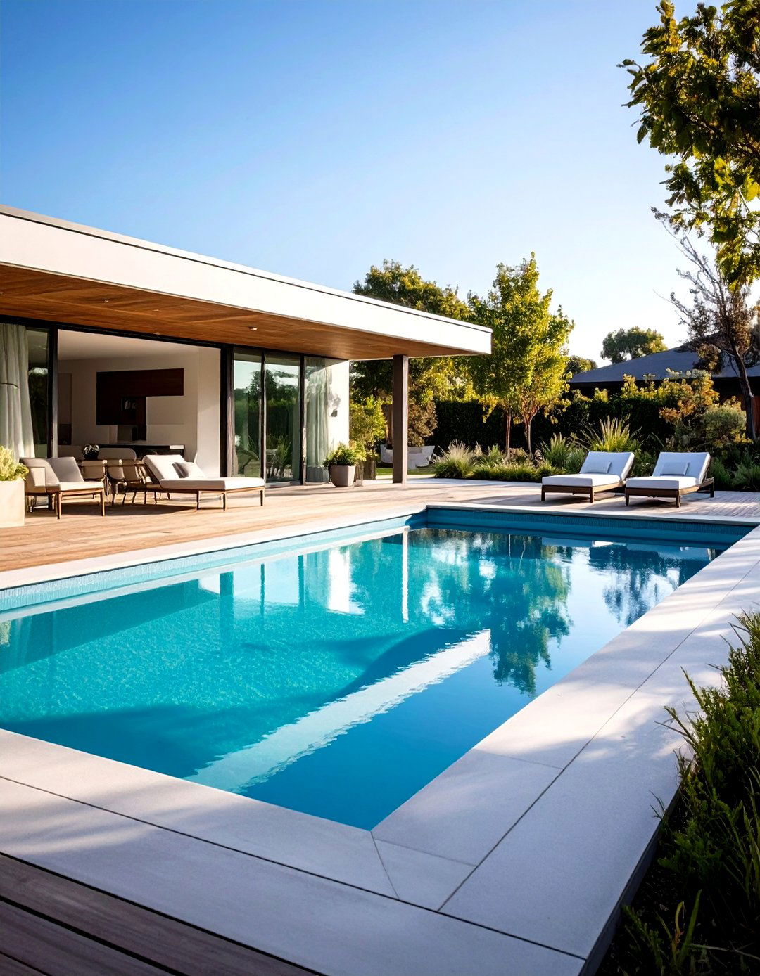 Modern Minimalist Lagoon Pool - 24 Lagoon Pool Ideas