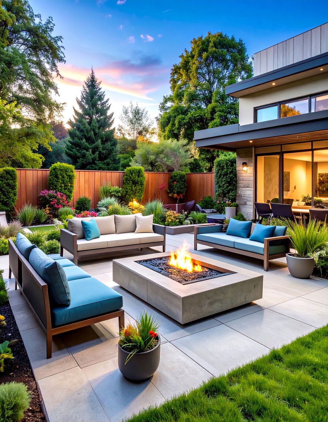 Modern Minimalist Landscape - 24 Large Backyard Ideas