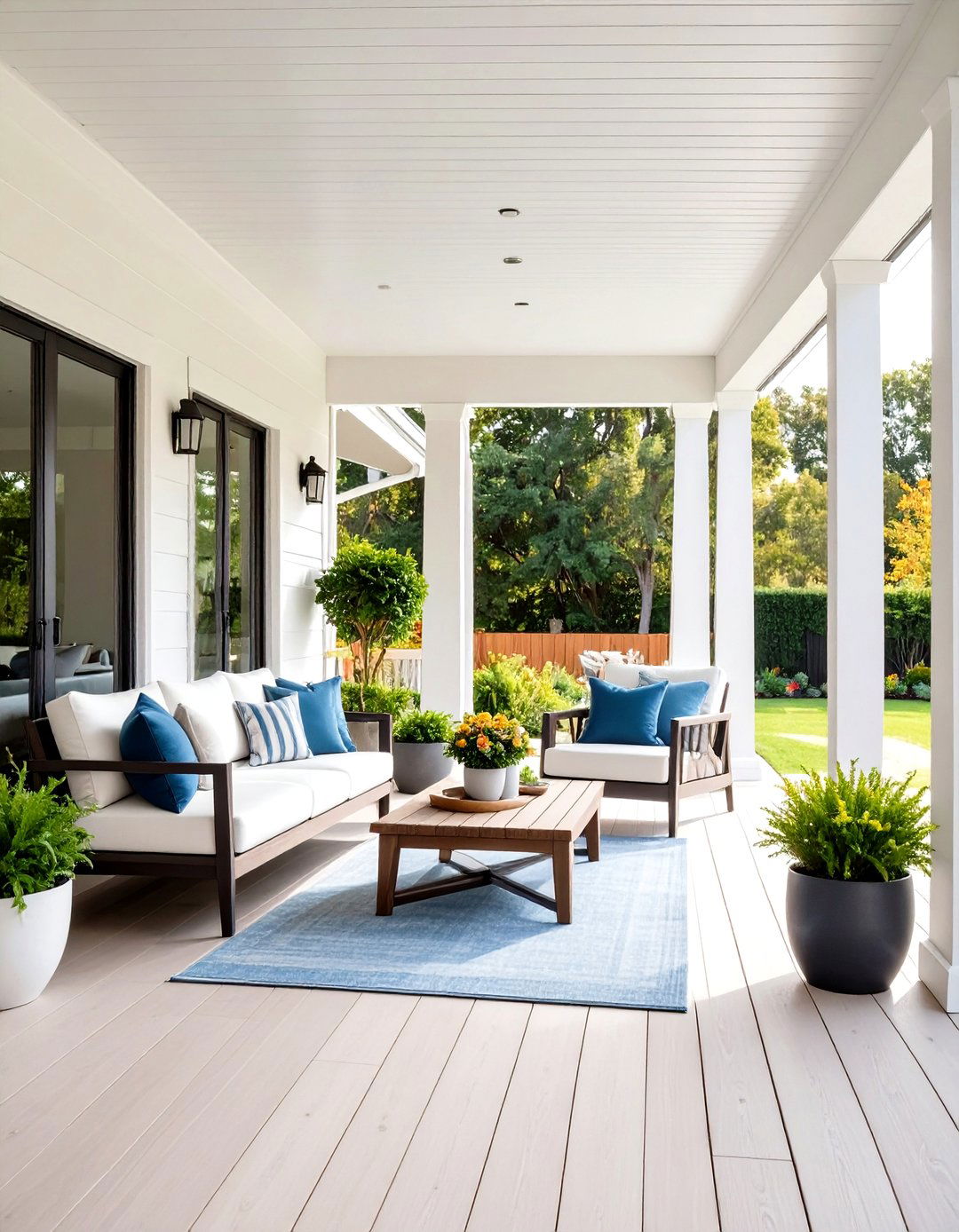Modern Minimalist Large Front Porch Design - 24 Large Front Porch Ideas