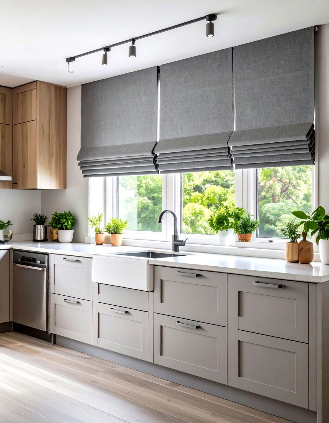 Modern Minimalist Linear Kitchen Valance - 24 Kitchen Valance Ideas