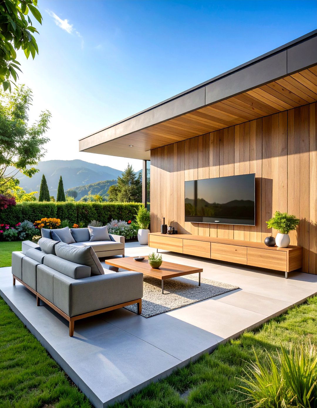 Modern Minimalist Outdoor TV - 24 Outdoor Tv Ideas