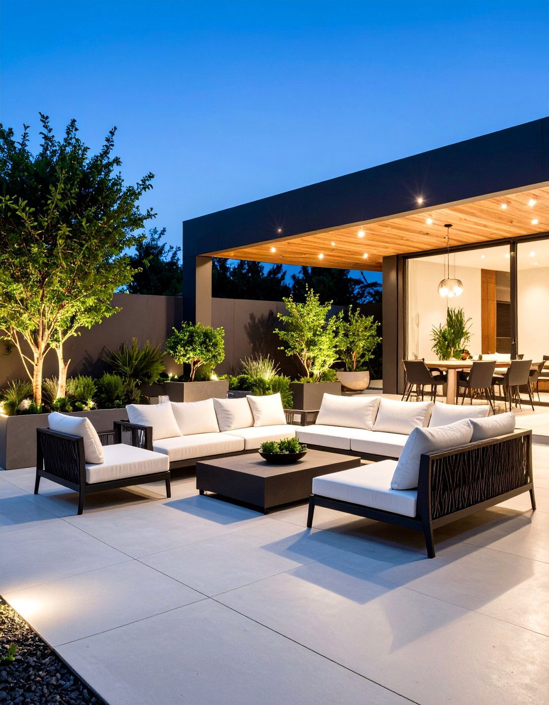 Modern Minimalist Patio Design - 24 Black and White Patio Ideas