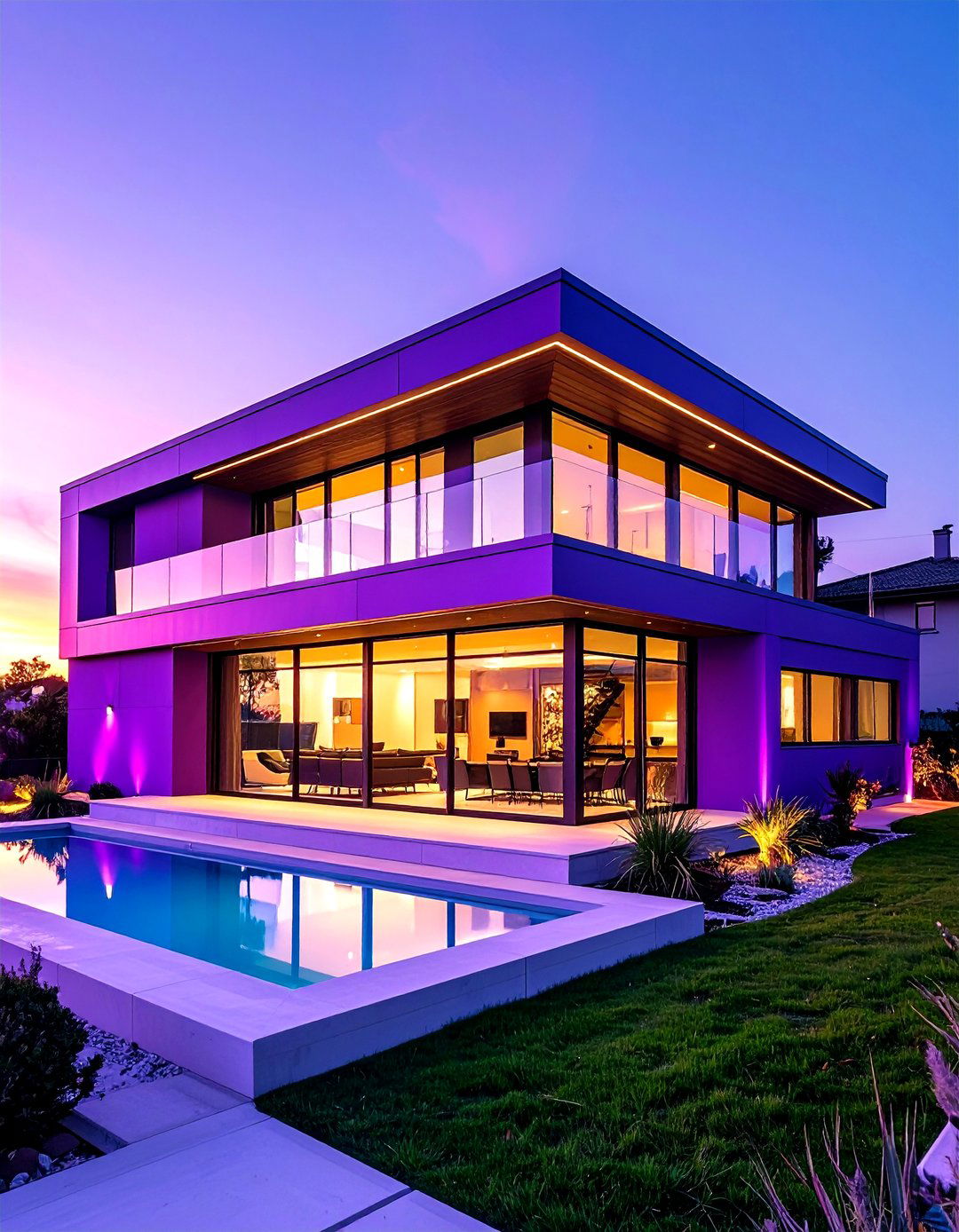 Modern Minimalist Plum Design - 24 Purple House Exterior Ideas