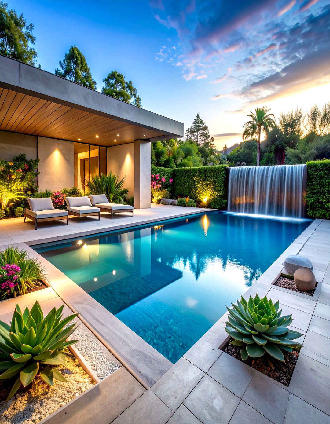 Modern Minimalist Pool Environment - 24 Pool Landscaping Ideas