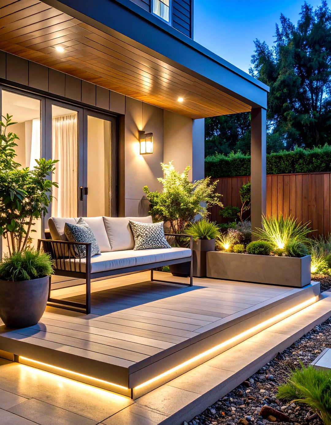 Modern Minimalist Porch with Clean Lines - 24 Small Porch Ideas