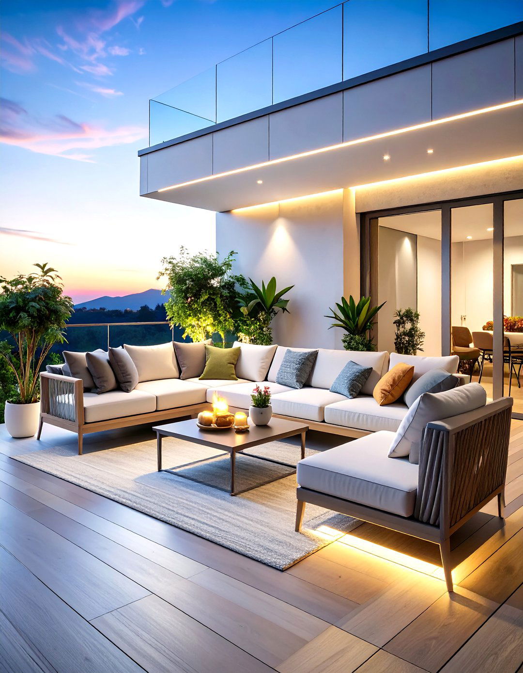 Modern Minimalist Sanctuary - 24 Large Balcony Ideas