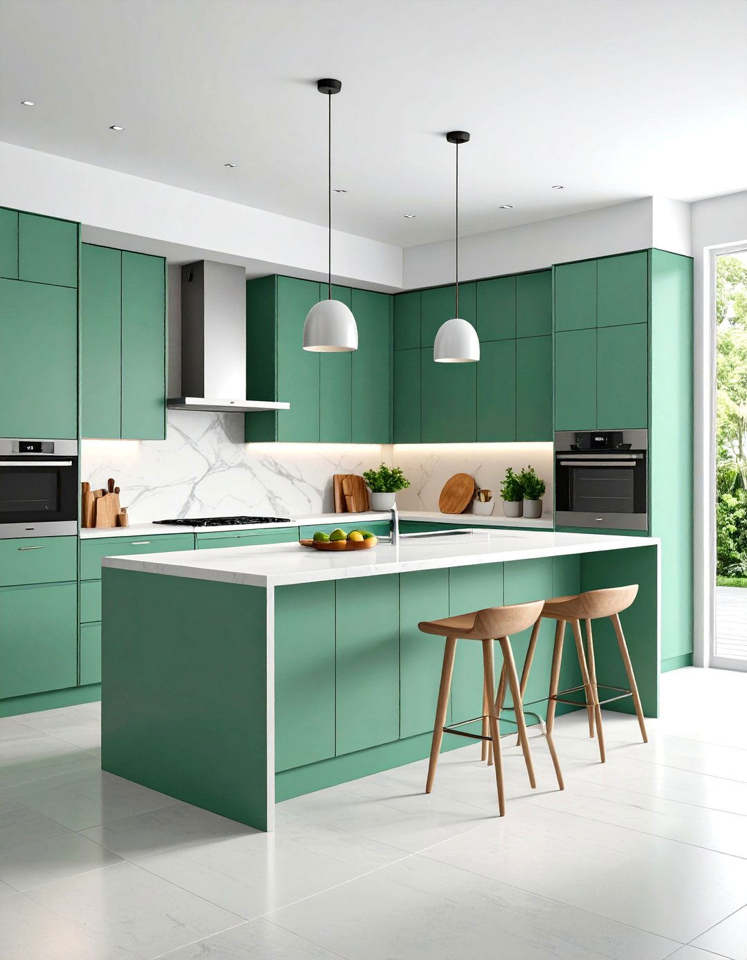 Modern Minimalist Seafoam Green Kitchen - 24 Seafoam Green Kitchen Ideas