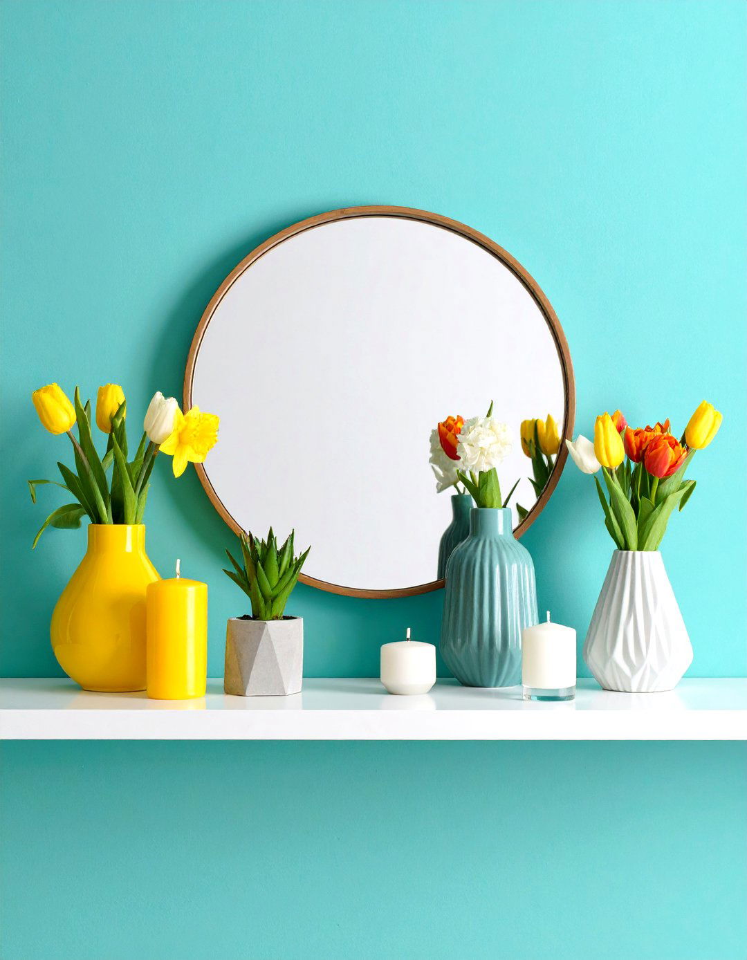Modern Minimalist Spring - 24 Spring Mantel Decor Ideas