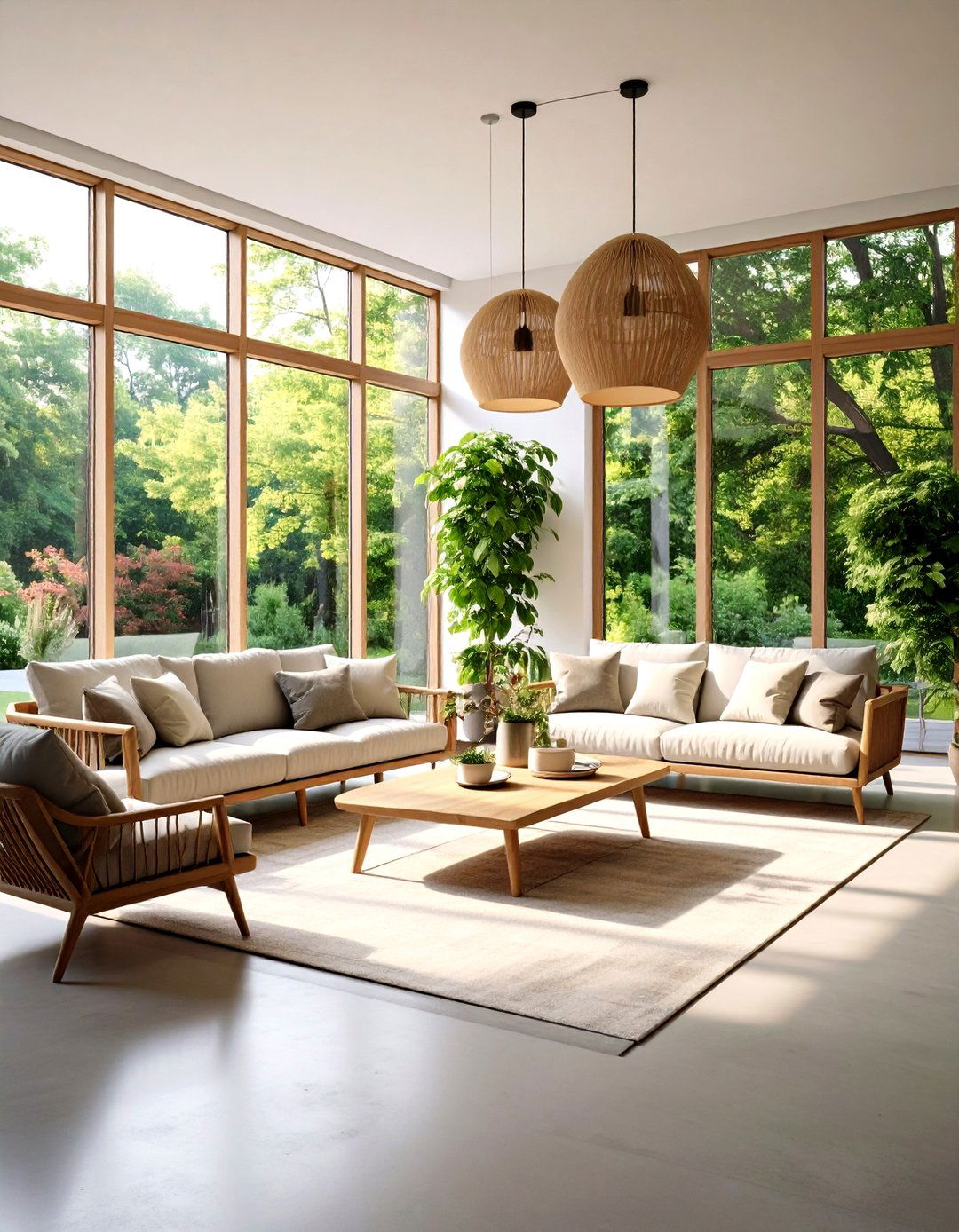 Modern Minimalist Sunroom with Floor to Ceiling Windows - 24 Sunroom Ideas