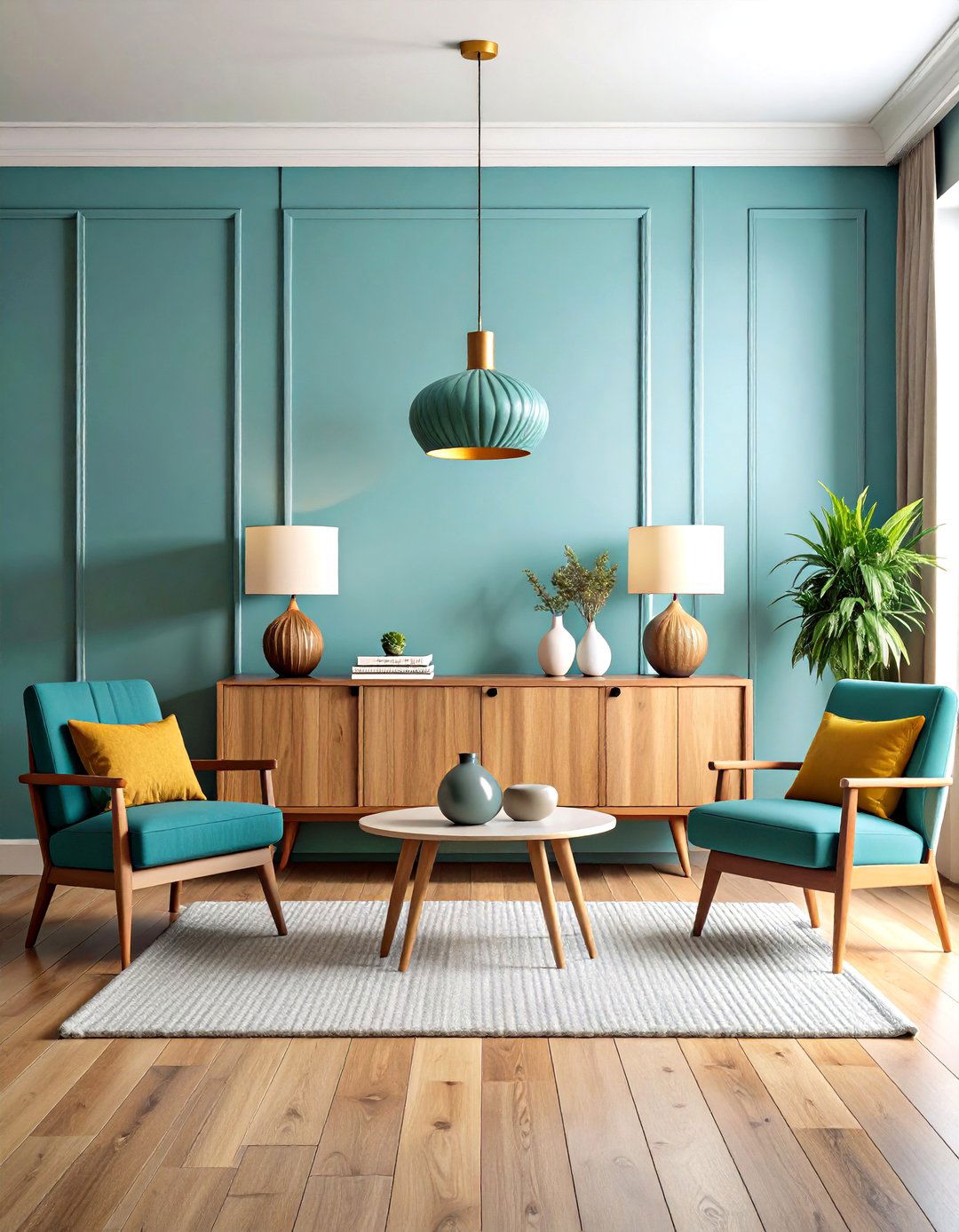 Modern Minimalist Symmetry - 24 Sofa Table Decor Ideas