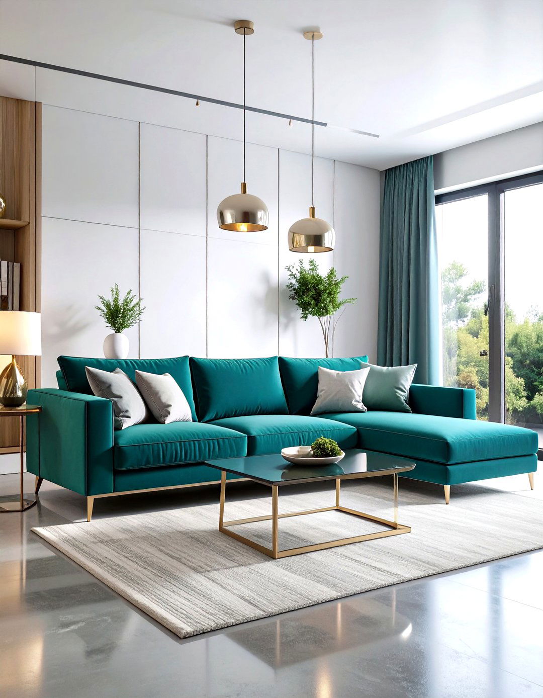 Modern Minimalist Teal Couch Living Room - 24 Teal Couch Living Room Ideas