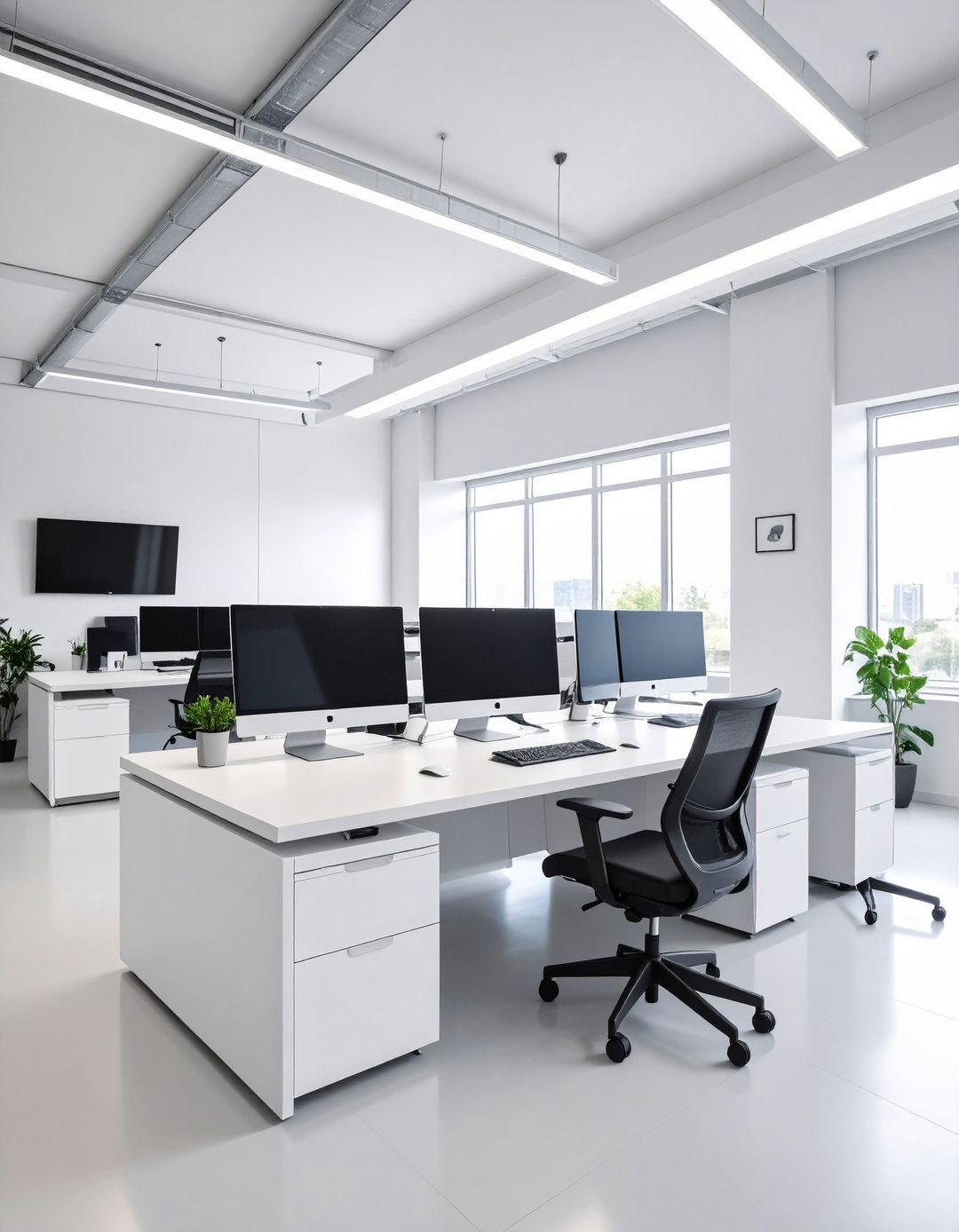 Modern Minimalist Tech Hub - 24 Man Cave Office Ideas