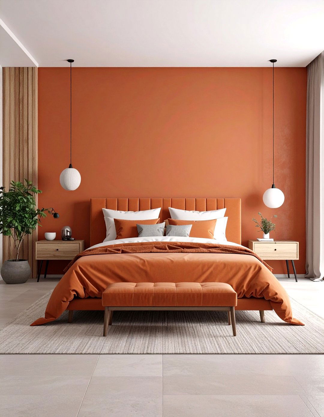 Modern Minimalist Terracotta Bedroom - 24 Terracotta Bedroom Ideas