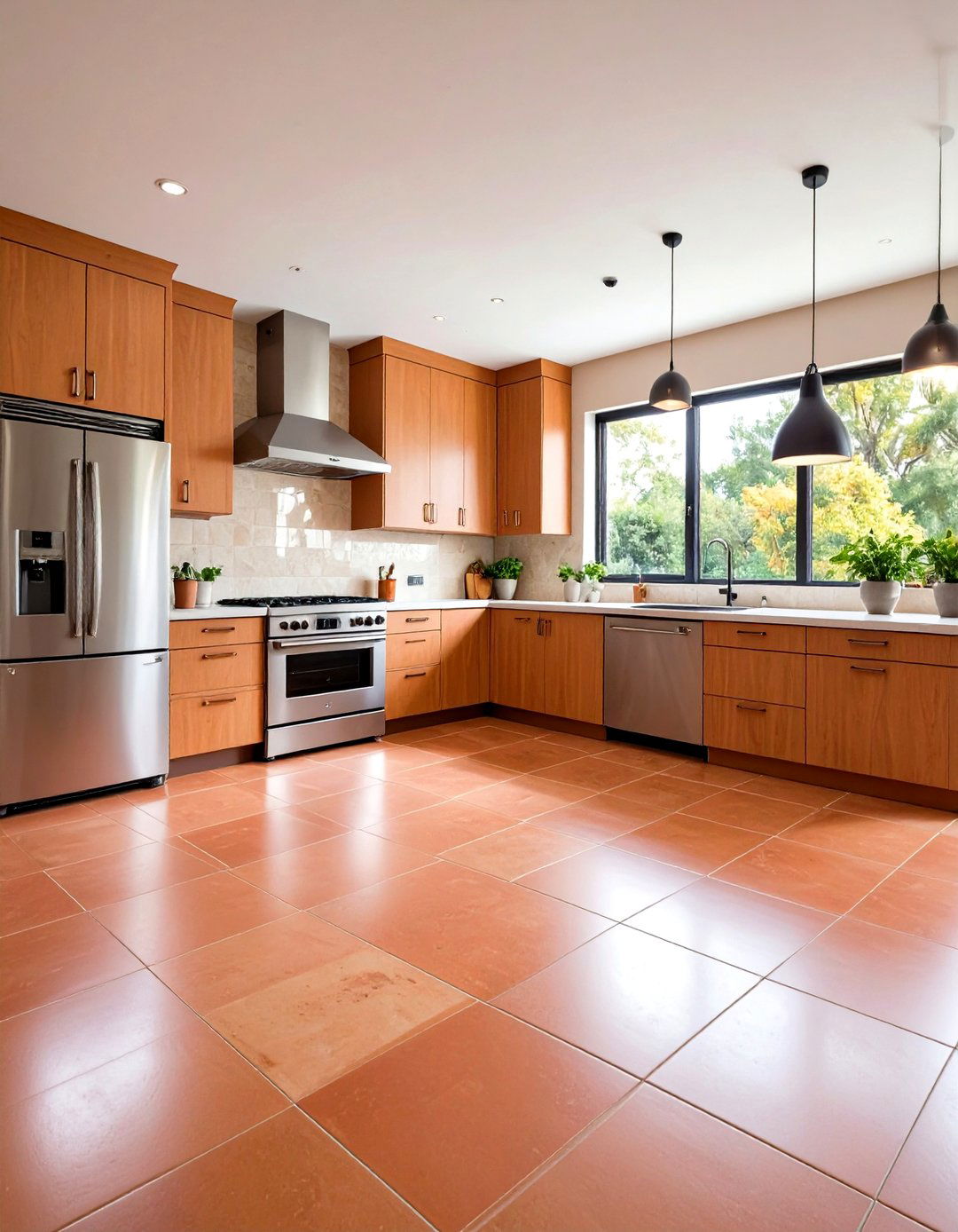 Modern Minimalist Terracotta Kitchen - 24 Terracotta Kitchen Floor Ideas