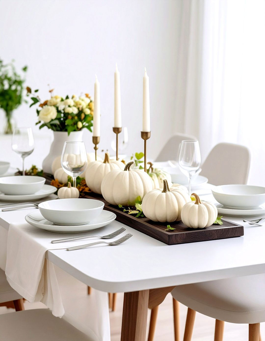 Modern Minimalist Thanksgiving Setup - 24 thanksgiving table decor ideas