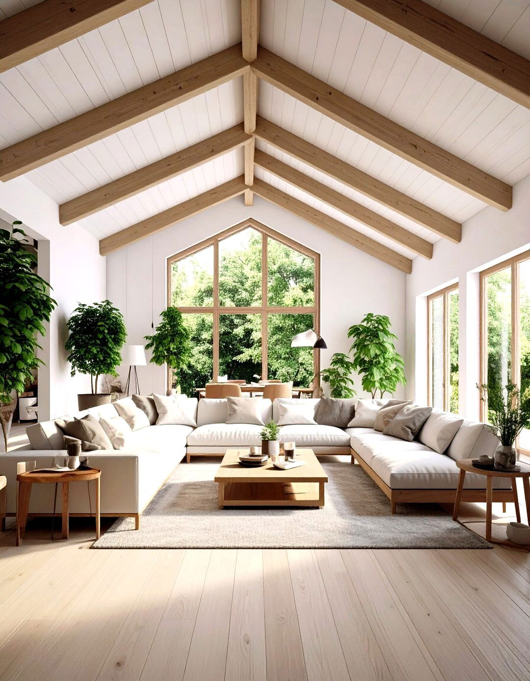 Modern Minimalist Vaulted Ceiling - 24 Living Room Vaulted Ceiling Ideas