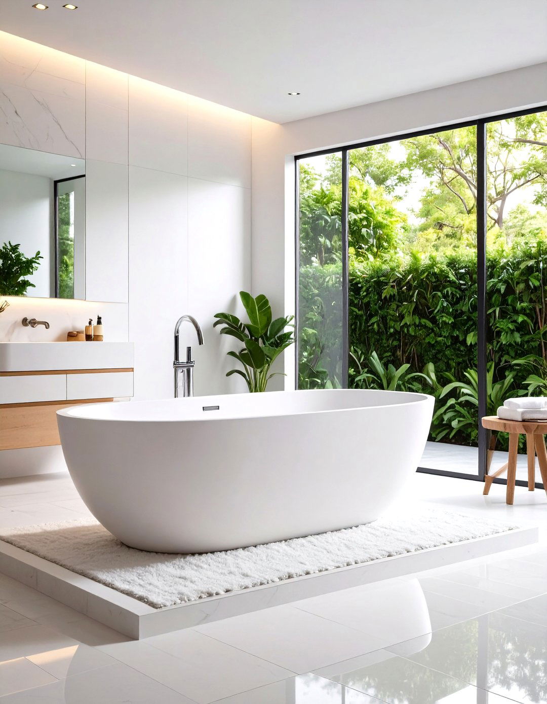 Modern Minimalist White Drop in Tub - 24 Drop in Tub Ideas