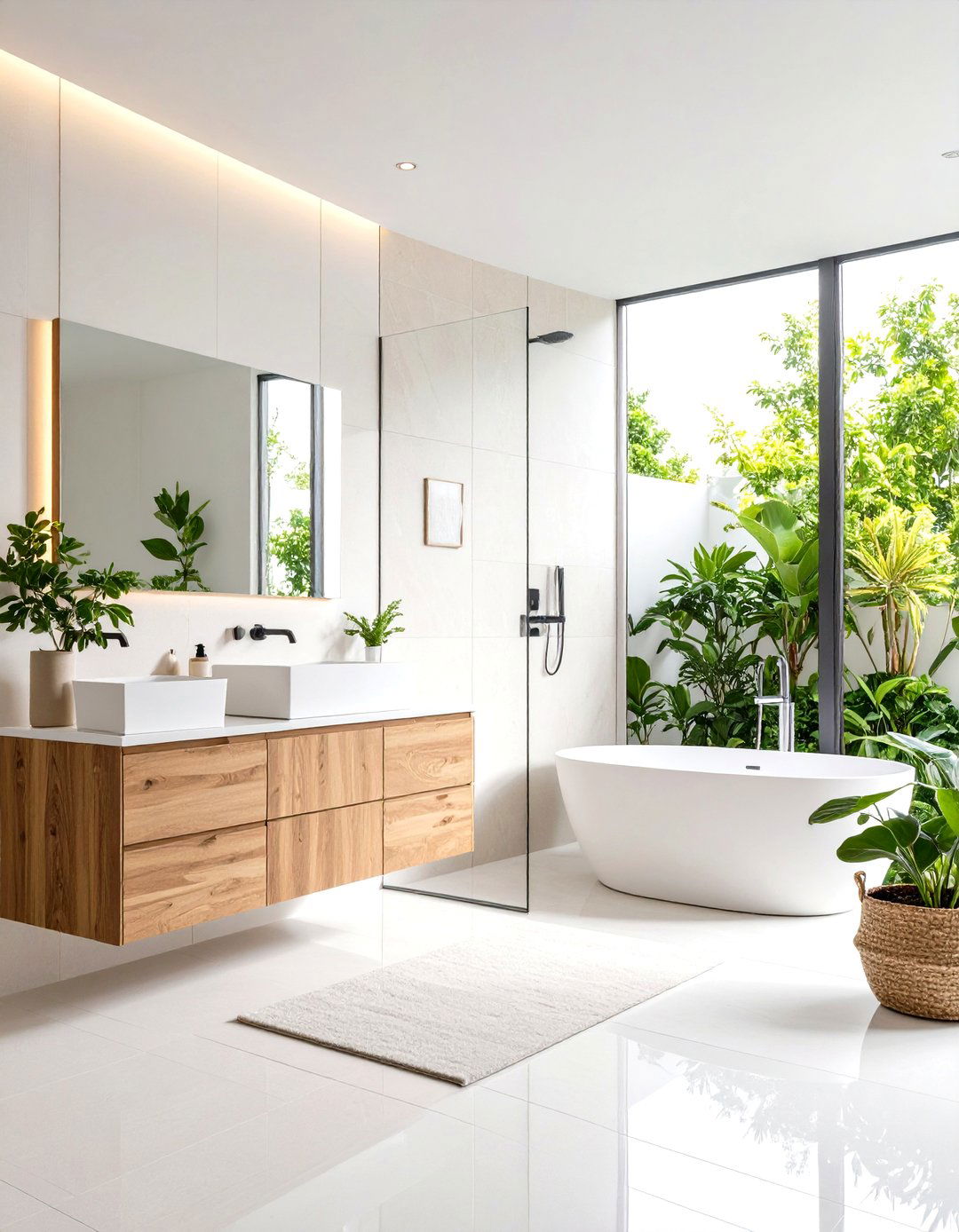 Modern Minimalist Zen - 24 Beige and White Bathroom Ideas