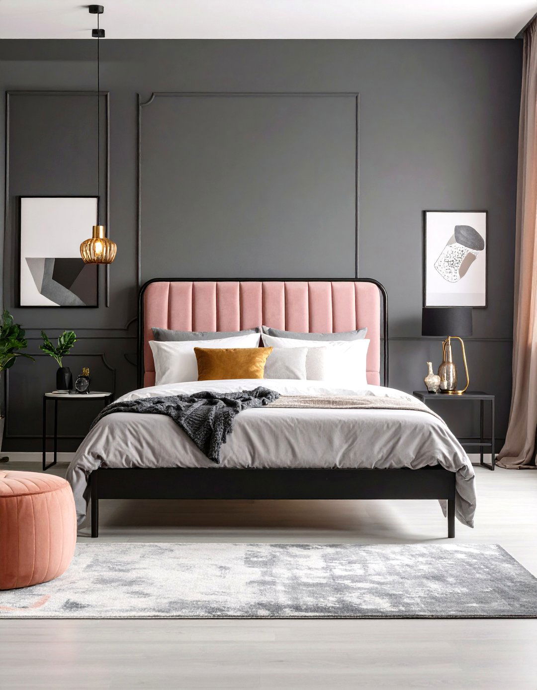 Modern Monochrome with Blush Accents