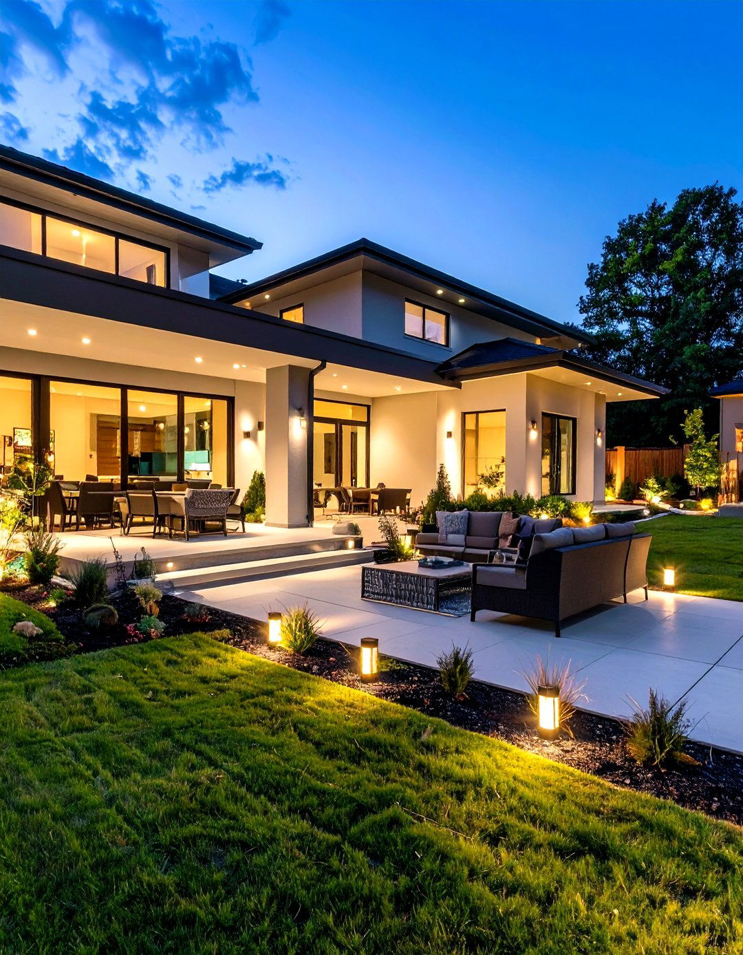 Modern Outdoor Lighting Design System - 24 Modern Backyard Ideas