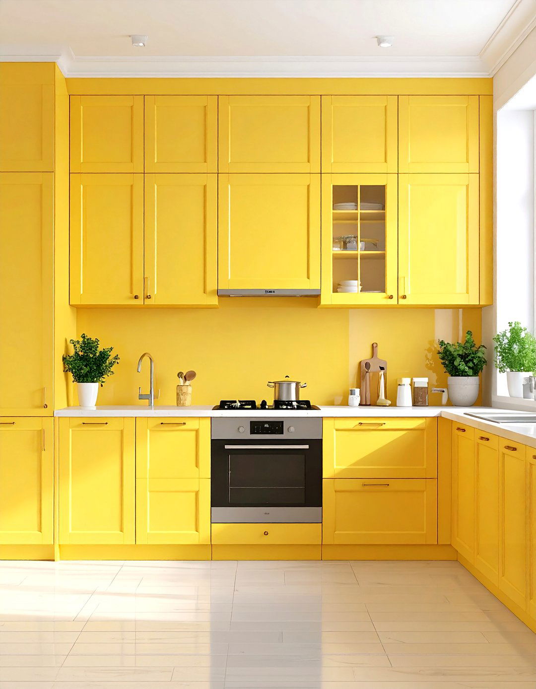 Modern Pale Yellow Kitchen with Clean Lines - 24 Pale Yellow Kitchen Ideas