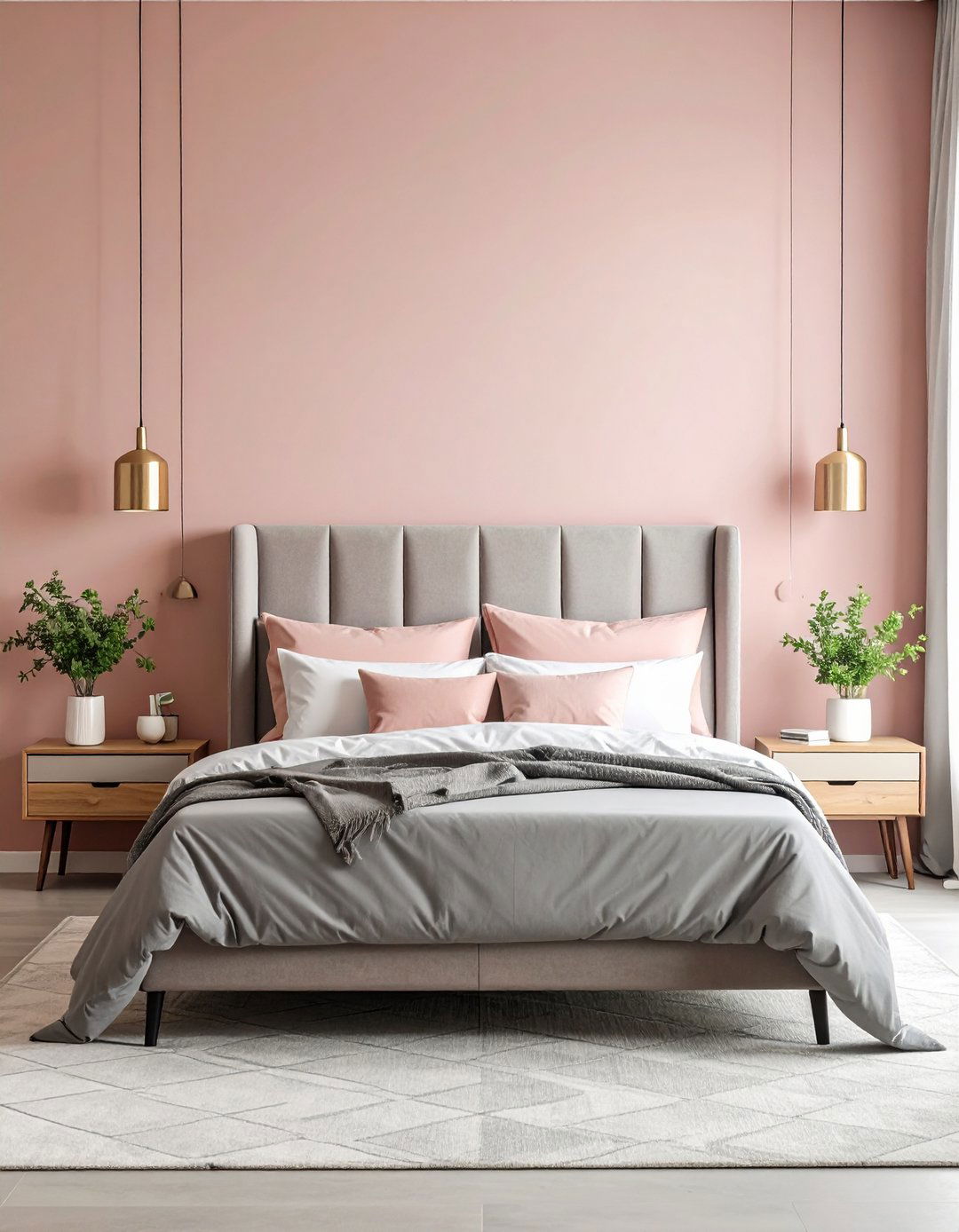 Modern Pink and Gray Balance - 24 Pink Bedroom Ideas