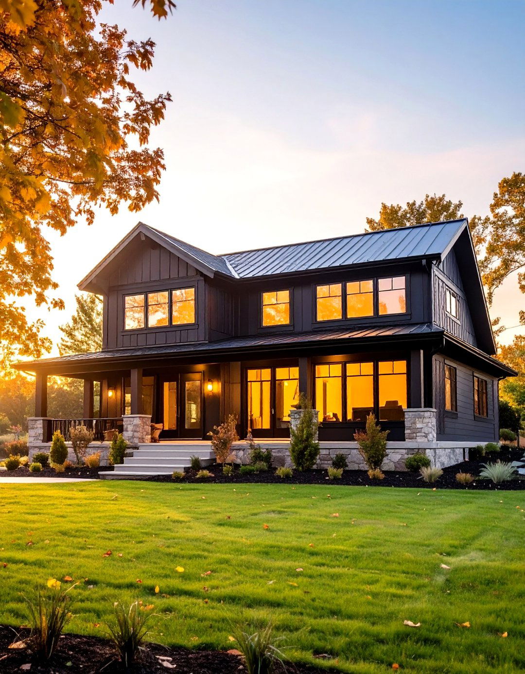 Modern Ranch Black Siding Design - 24 black siding house ideas
