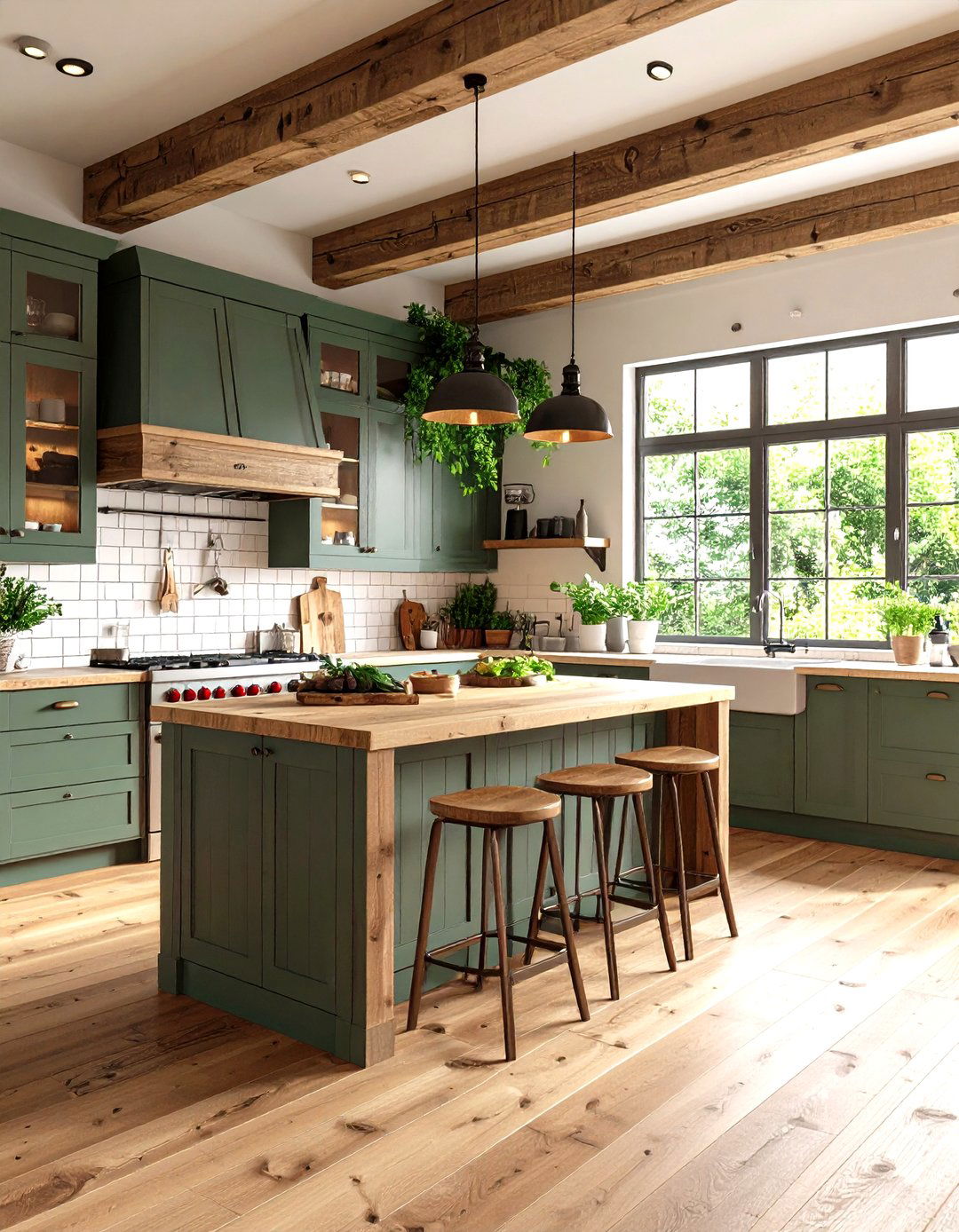 Modern Rustic Mixed Texture Kitchen Design - 24 Kitchens With Wood Floors