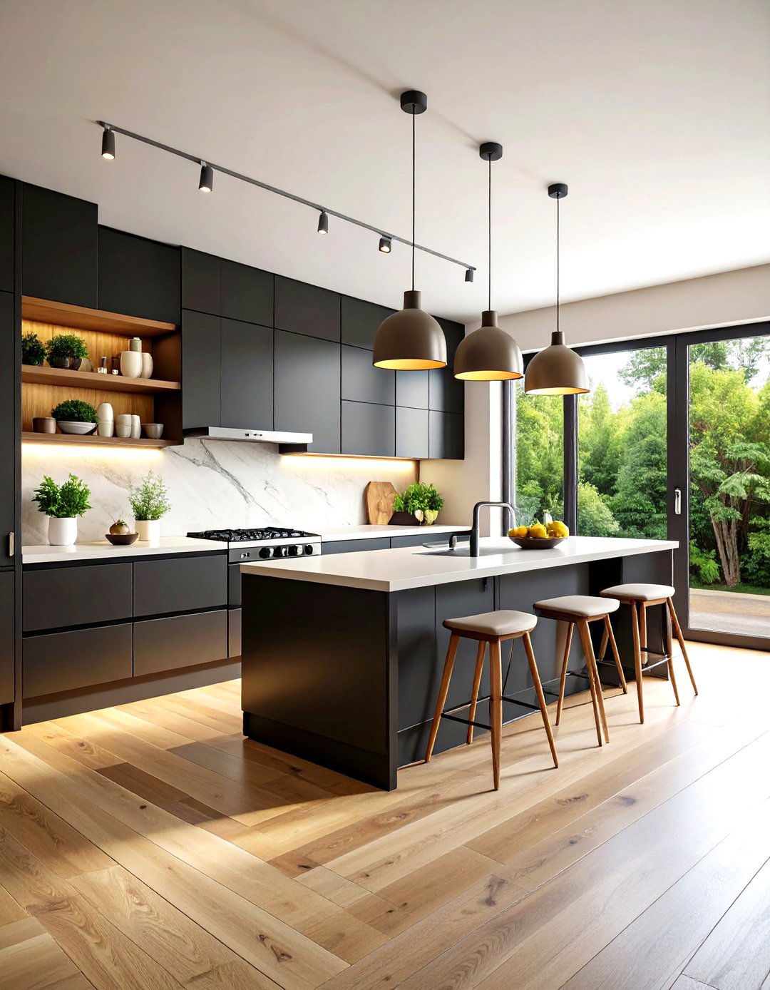 Modern Scandinavian Black Kitchen Cabinets - 24 Kitchens With Black Cabinets