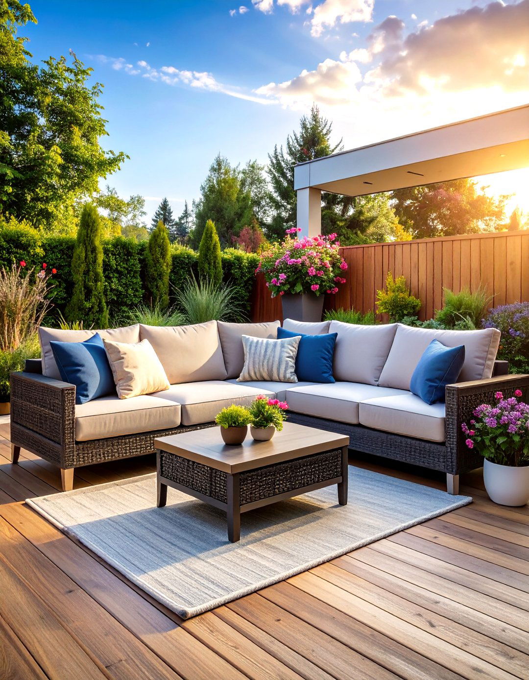 Modern Sectional Sofa Configuration - 24 Deck Furniture Ideas