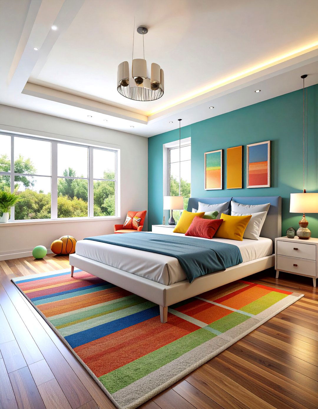 Modern Sports Inspired Bedroom - 24 Men's Bedroom Ideas