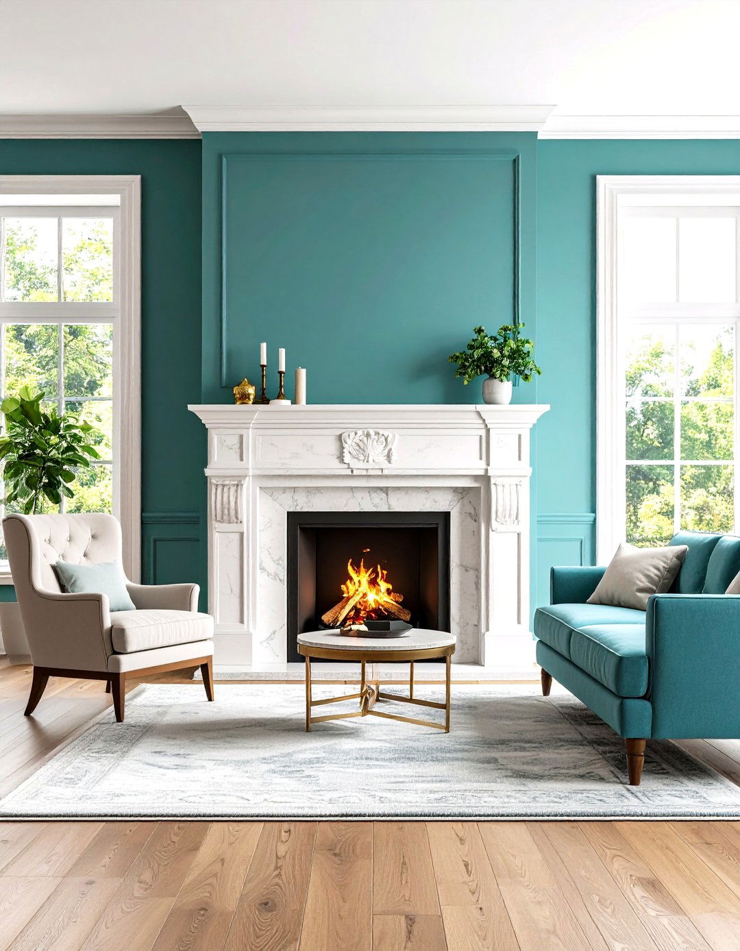 Modern Traditional Fireplace with Contemporary Materials - 24 Modern Fireplace Ideas