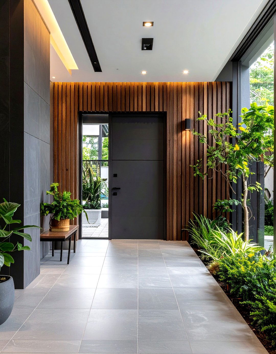 Modern Vertical Slat Paneling System - 24 Half Wall Paneling Ideas