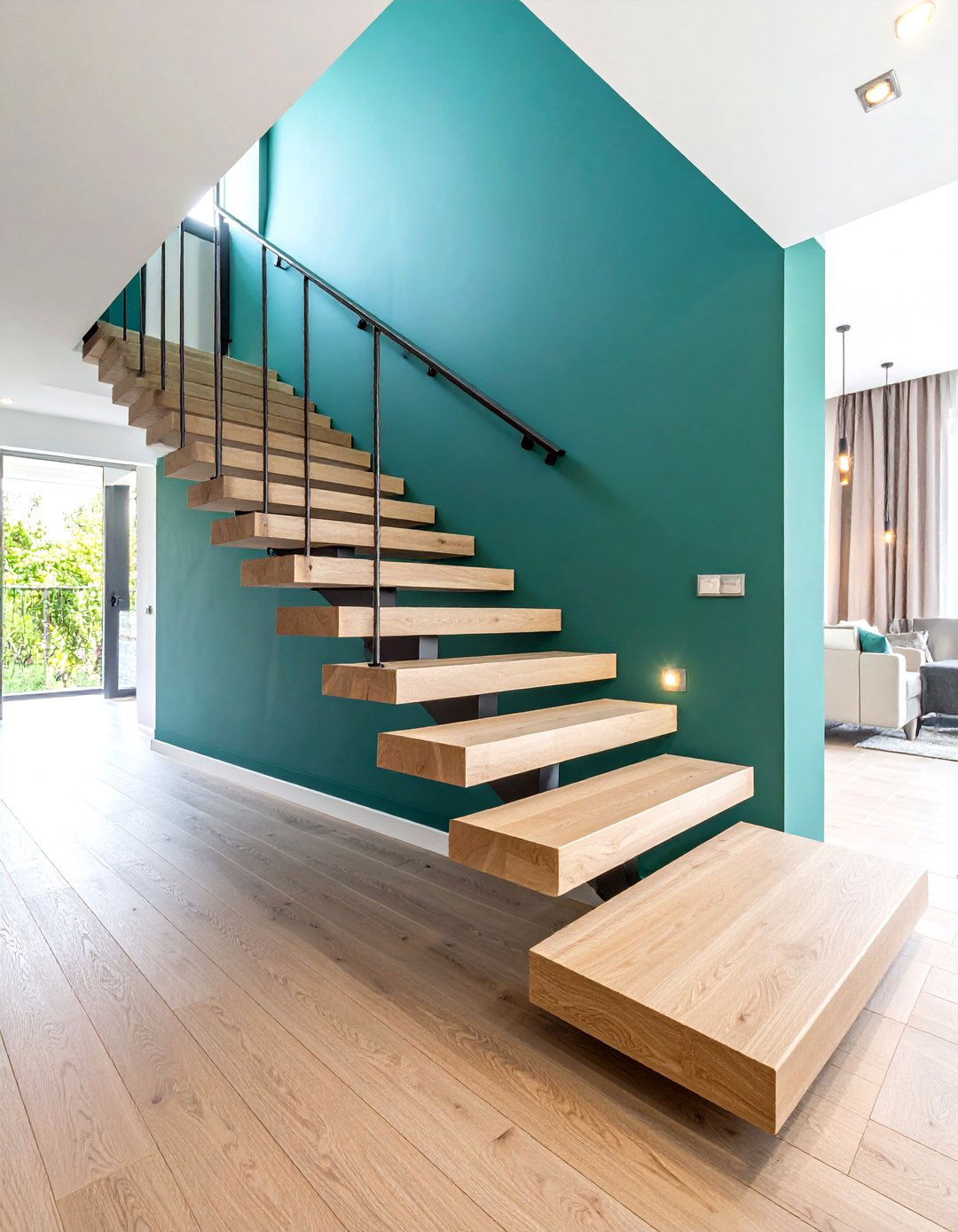 Modern White Oak Cantilever Staircase - 24 White Oak Staircase Ideas