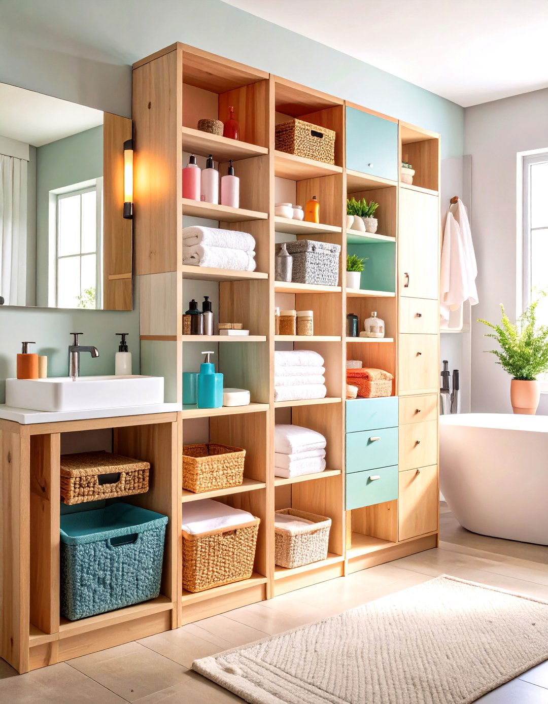 Modular Bathroom Storage System - 24 Bathroom Furniture Ideas