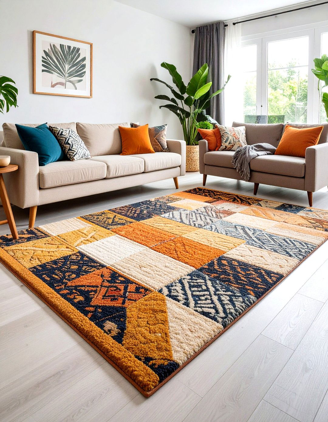 Modular Carpet Tile Flexibility - 24 Living Room Flooring Ideas
