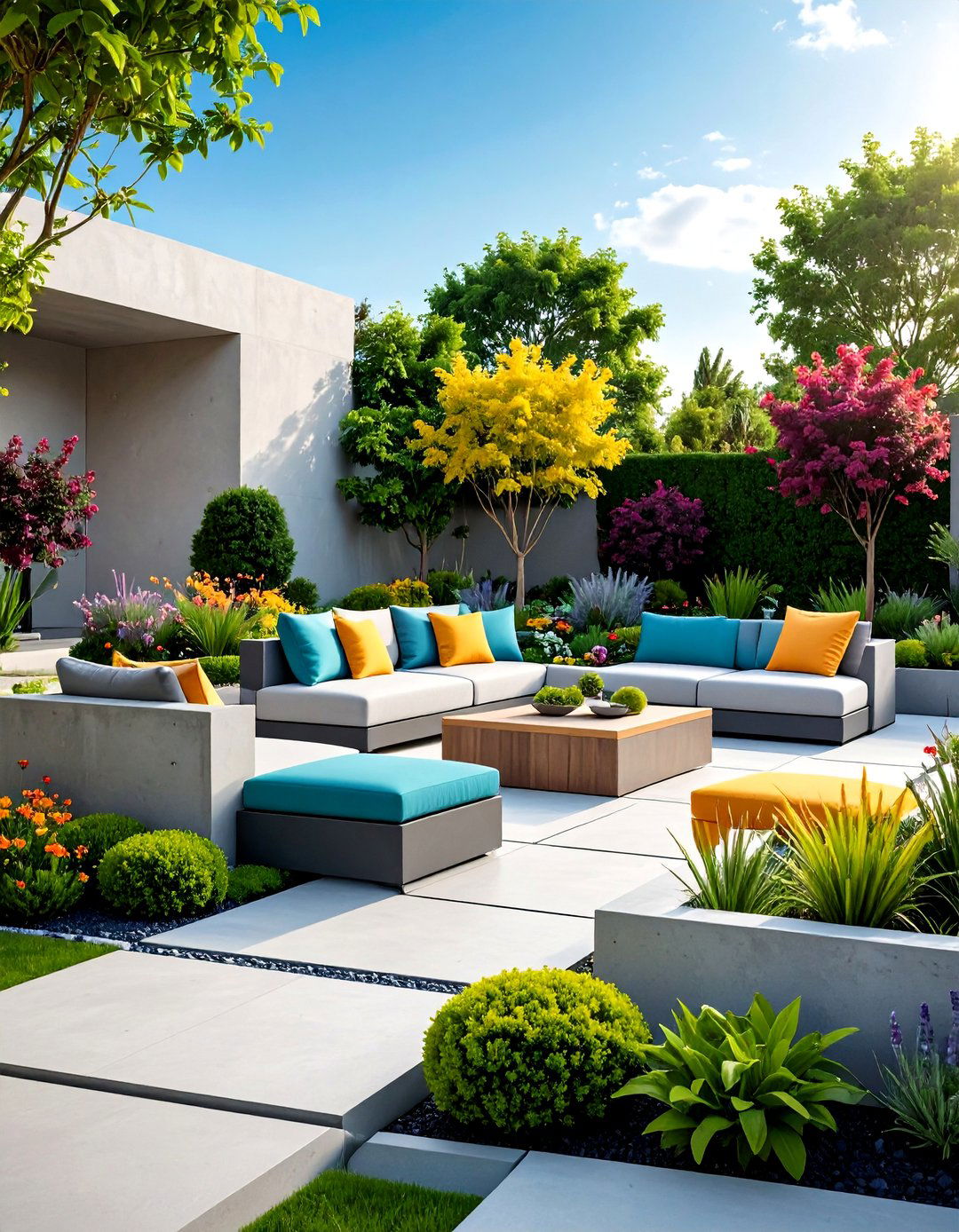 Modular Concrete Garden Systems - 24 Concrete Garden Ideas