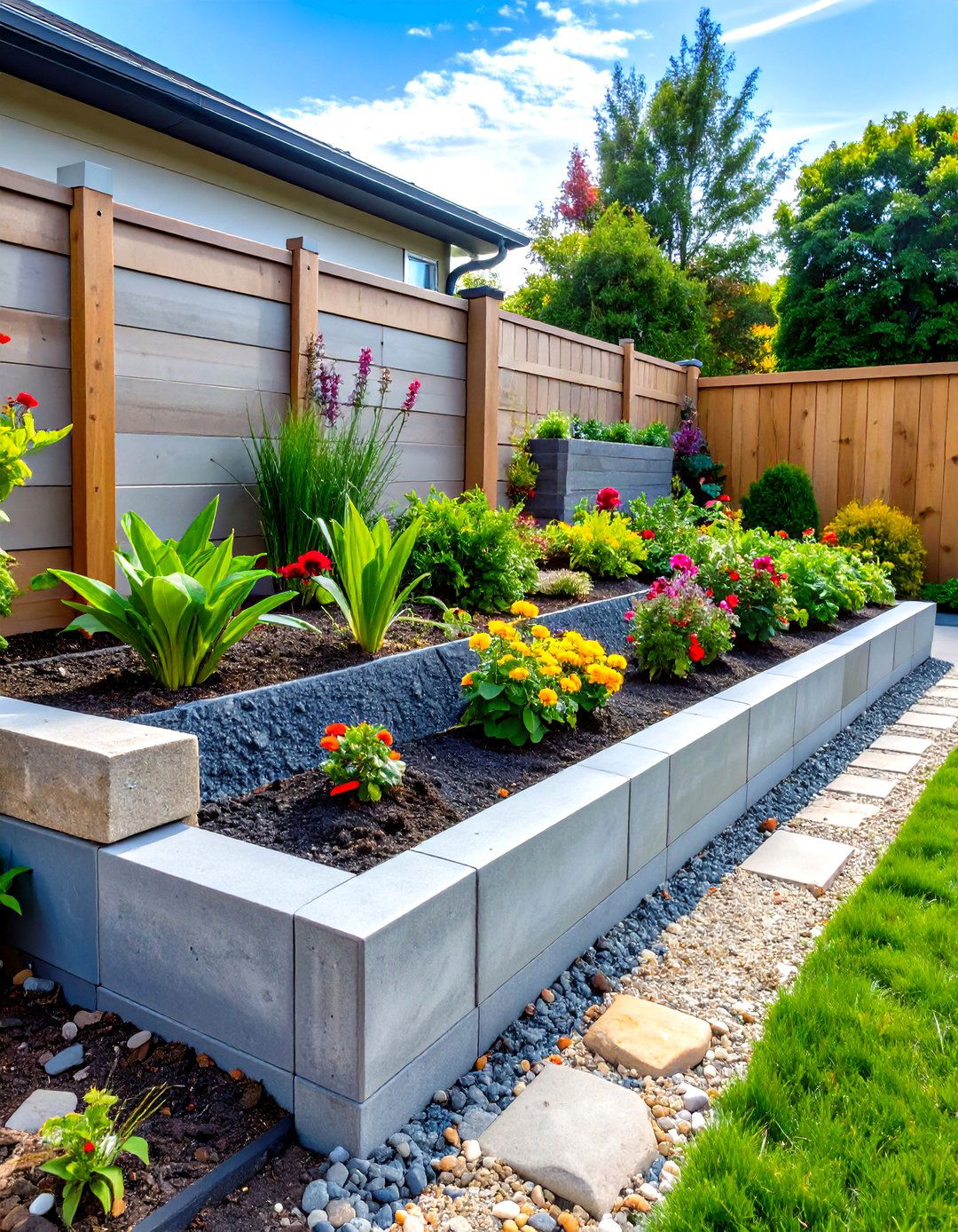 Modular Concrete Retaining Wall System - 24 Retaining Wall Ideas for Sloped Backyard